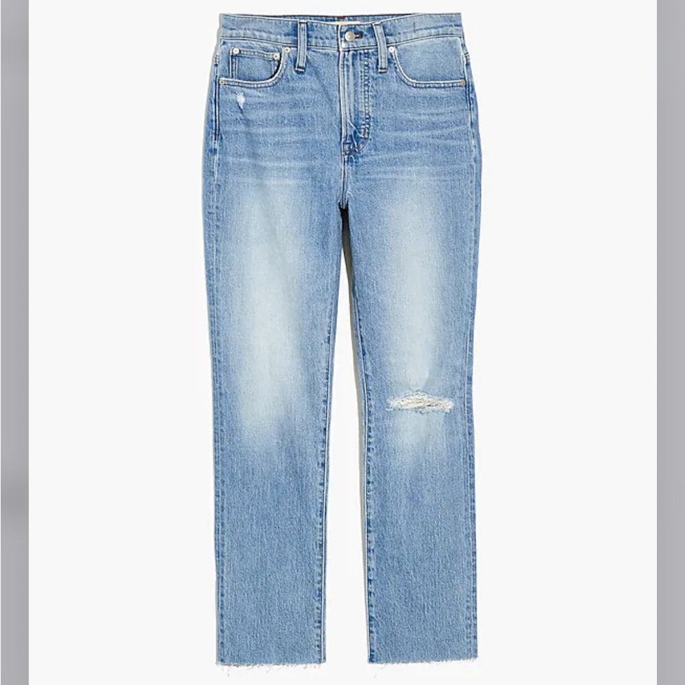 Madewell The Petite Perfect Vintage Jean in Coney Wash: Destroyed Edition